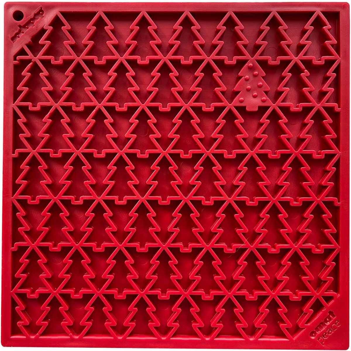 Soda Pup Nylon Enrichment SP Emat Holiday Peace-Large Red