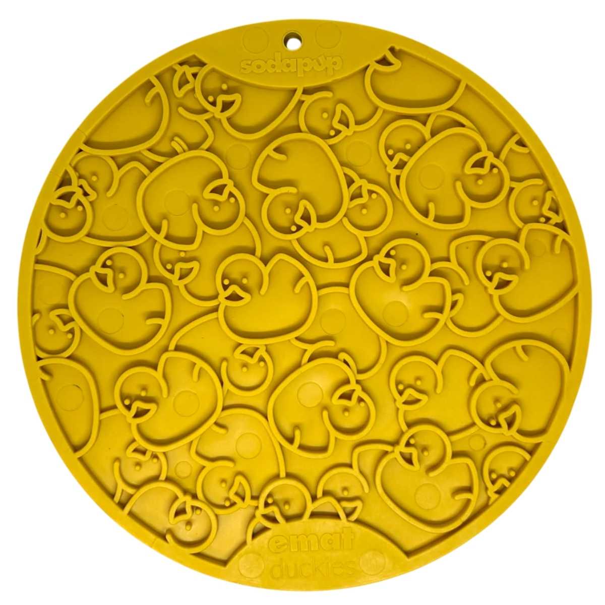 Soda Pup Nylon Enrichment SP Emat Duckies w/Suction Cups-Yellow
