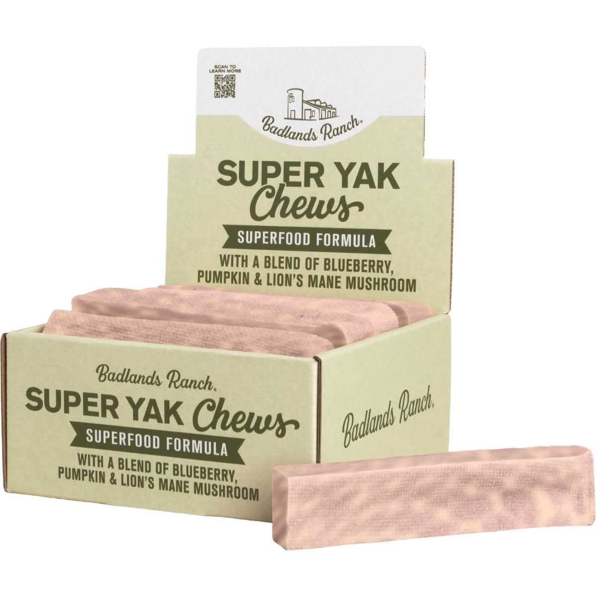 Badlands Ranch Yak Superchew Superfood 12ct PDQ large single