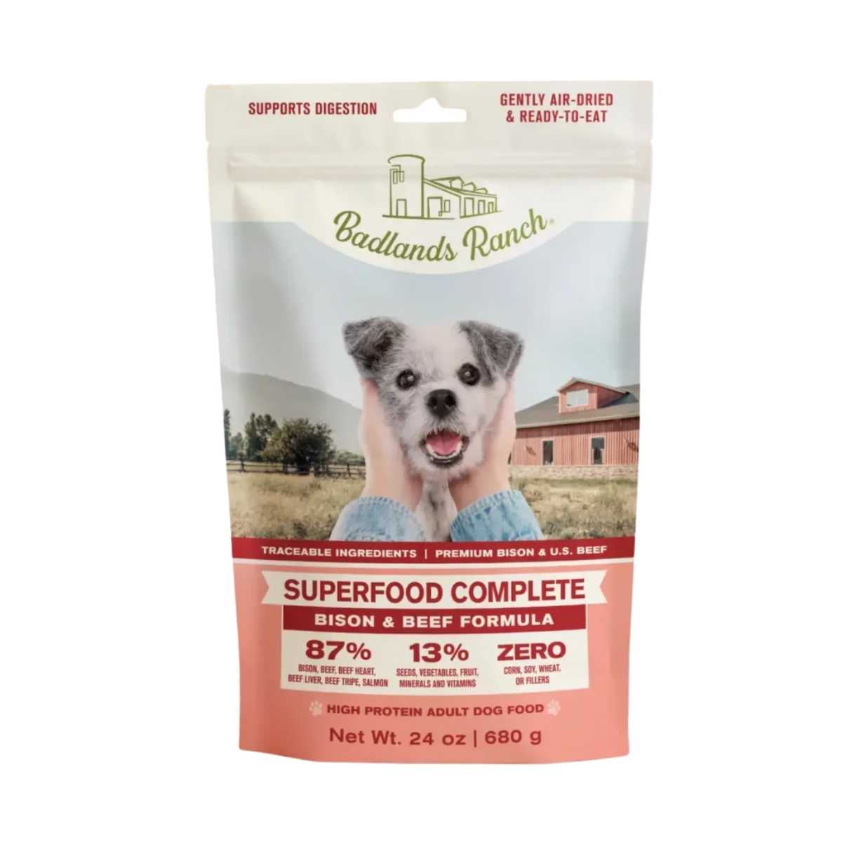 Badlands Ranch Air Dried Food Superfoods Complete Dog Food 6 Cs