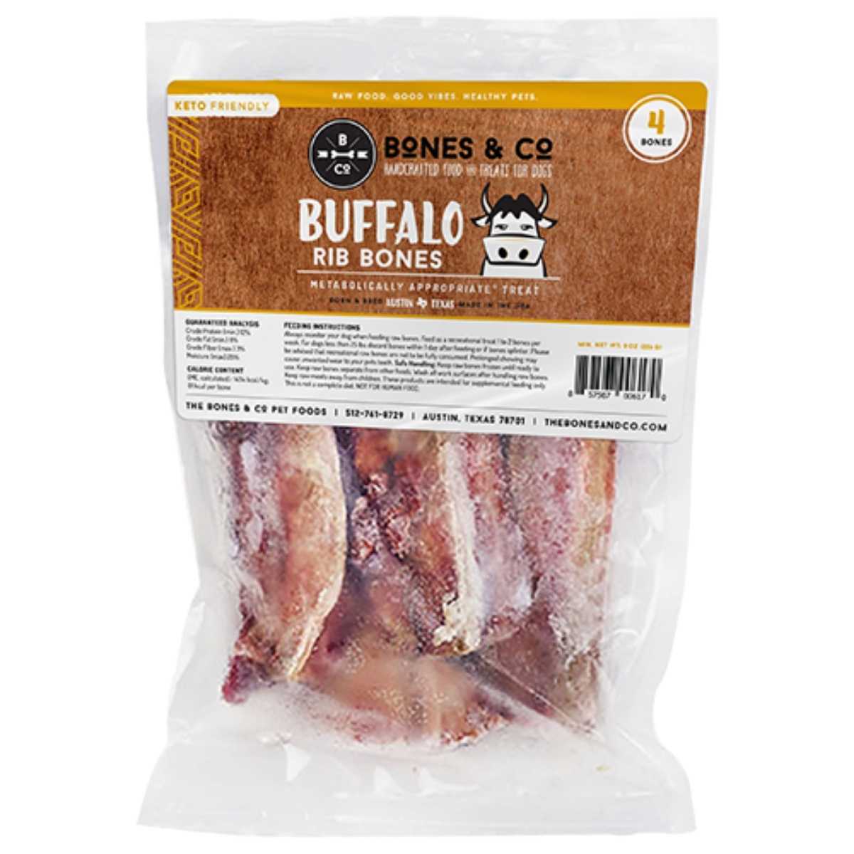 Bones & Co Frozen Buffalo Ribs-4 Pack