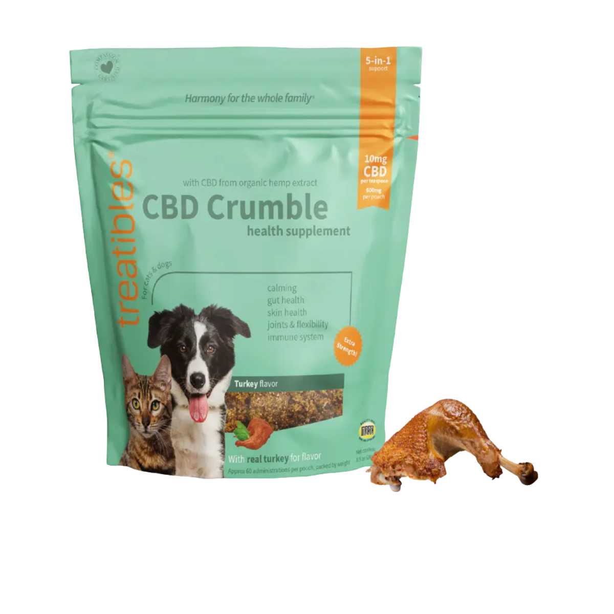 Treatibles Extra Strength Turkey CBD Crumble 8.5 oz Bag