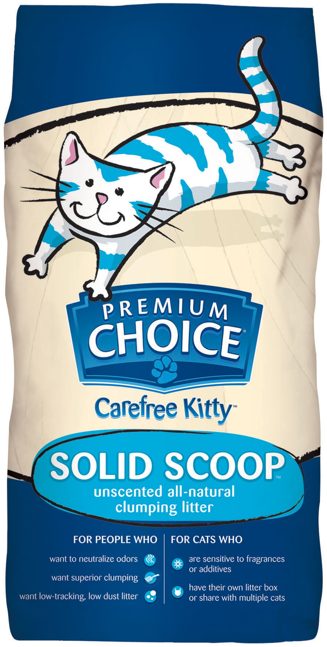 Premium Choice Carefree Kitty Solid Scoop Litter