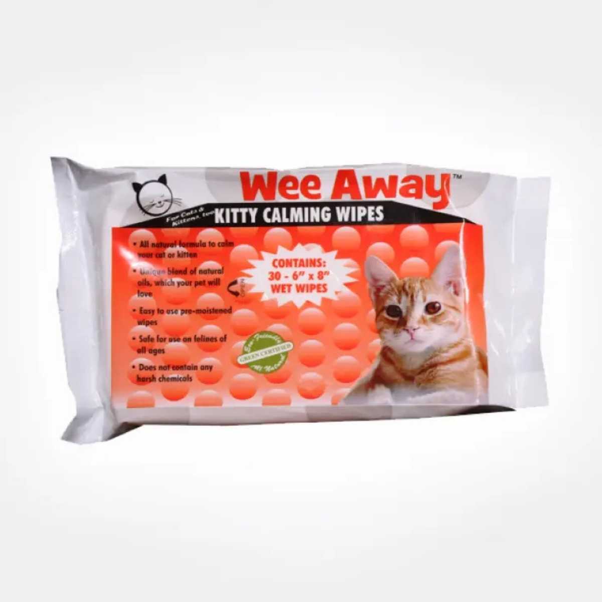 Wee Away Kitty Calming Wipes Travel- 30ct