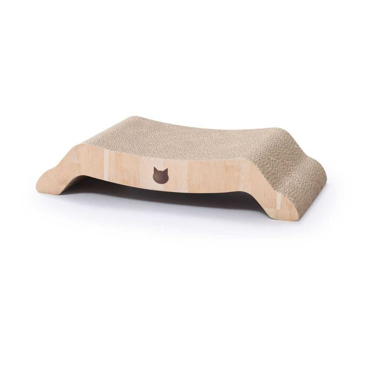 Necoichi Premium Comfort Curved Cat Lounger Large (Oak)