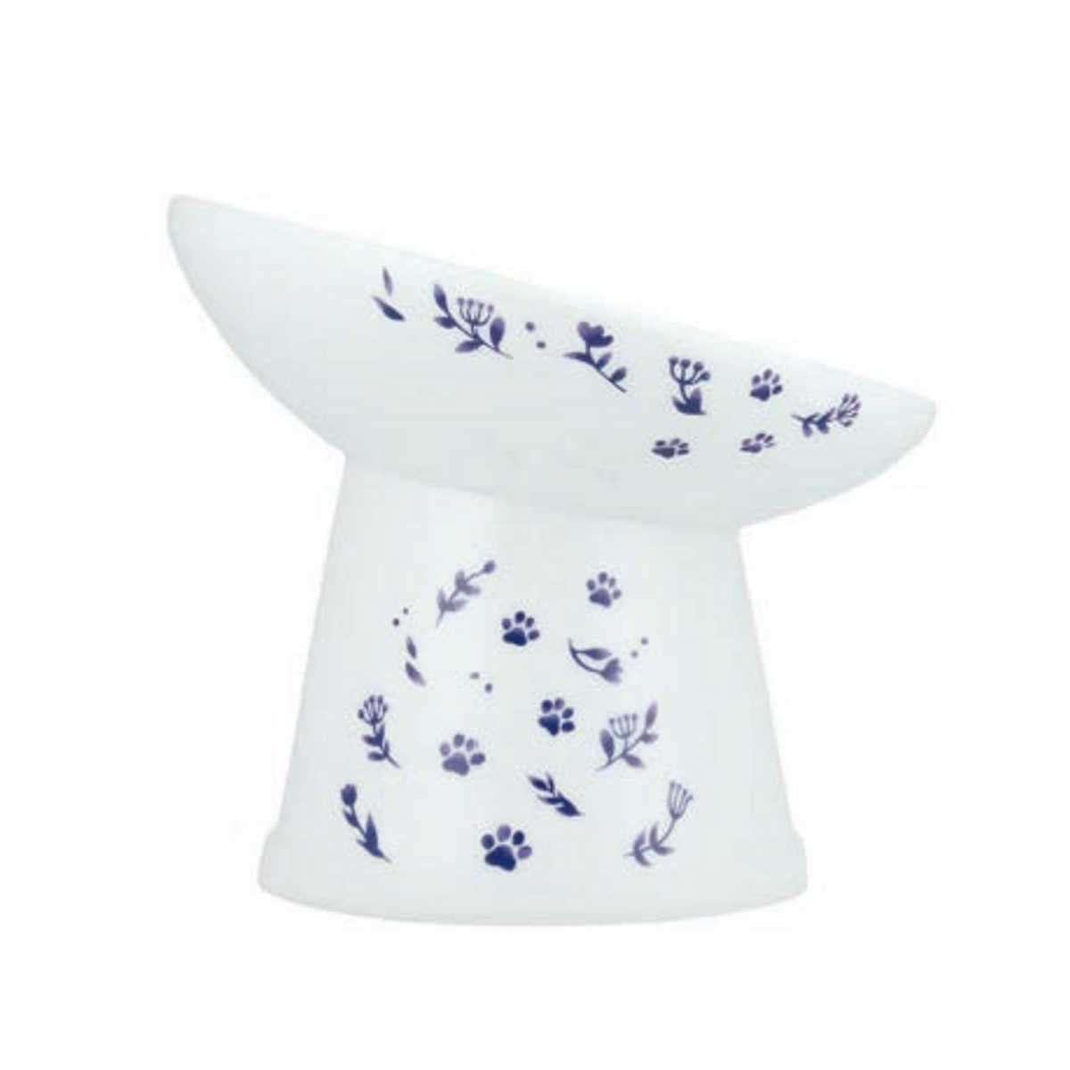 Necoichi Tilted Stress Free Raised Cat Food Bowl (Nordic Blue)