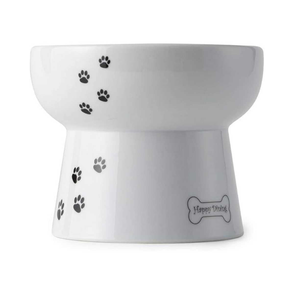 Necoichi Raised Dog Water Bowl (White)