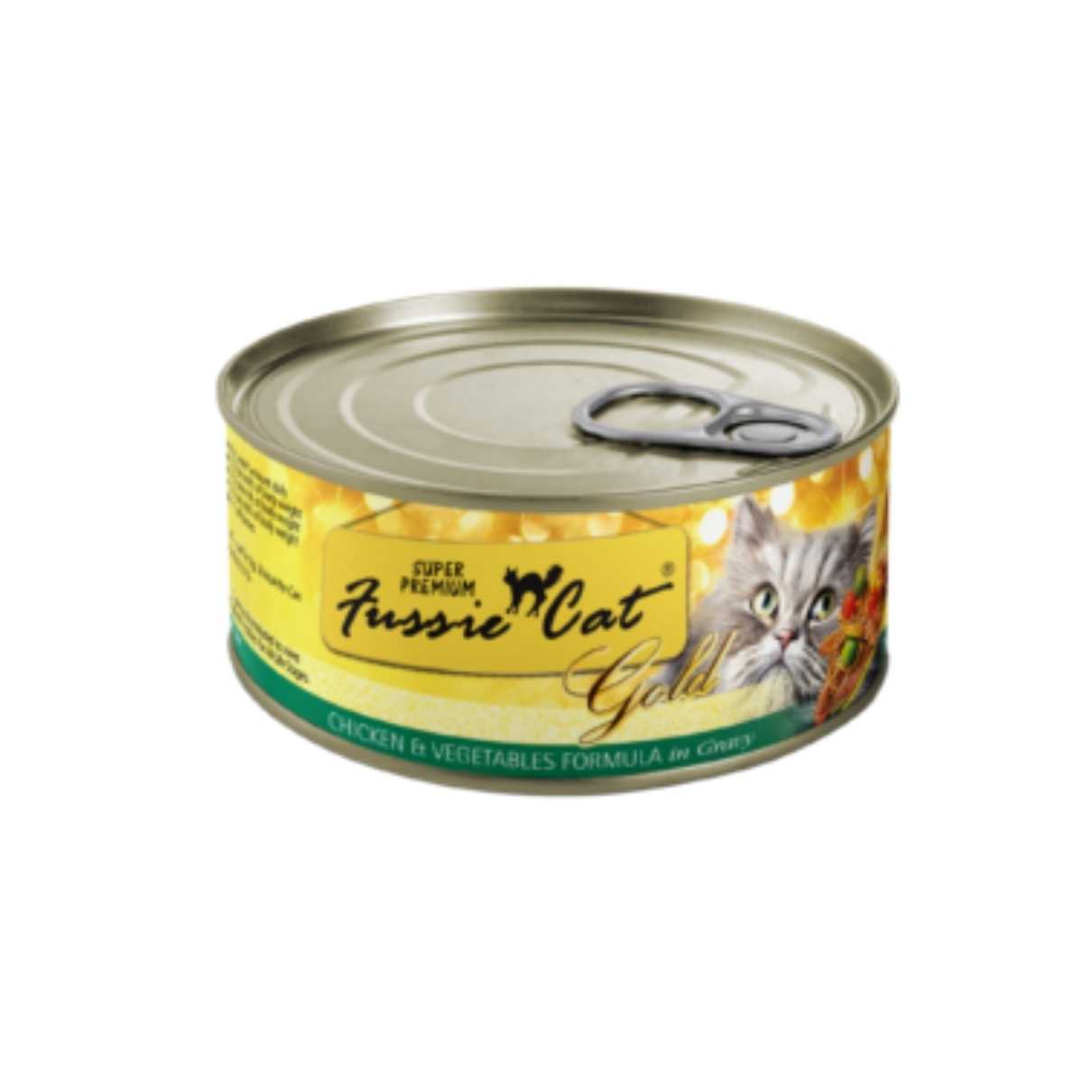 Fussie Cat Super Premium Chicken & Vegetables Formula in Gravy-24/2.82 oz Cans
