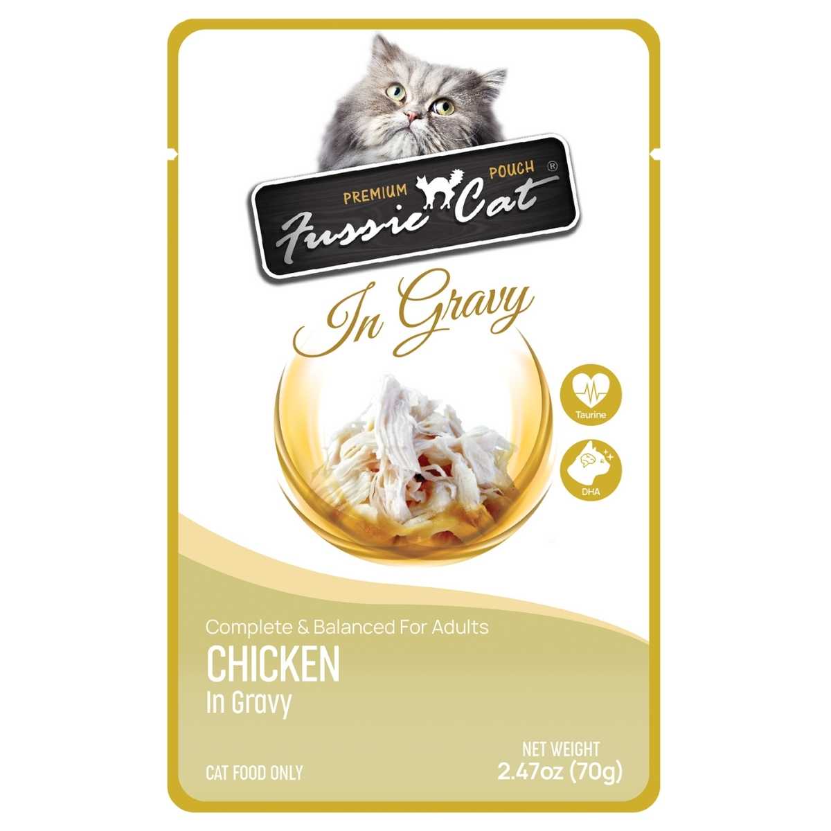 Fussie Cat Premium Chicken in Gravy-12/2.47 oz Pouches