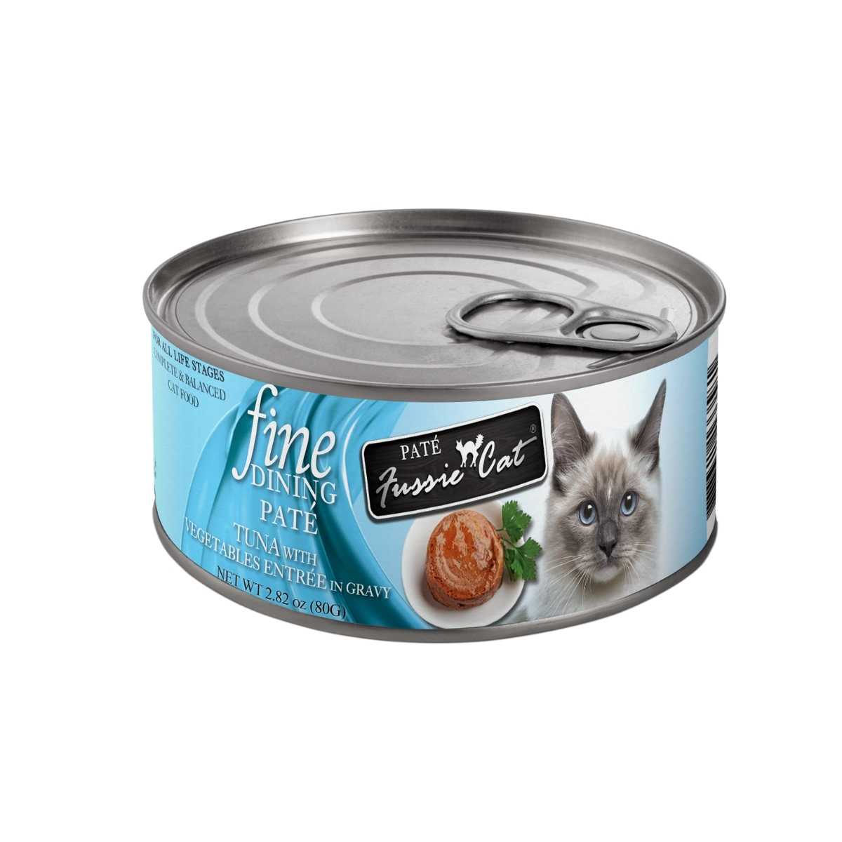 Fussie Cat Fine Dining Pate Tuna w/Vegetables Entree-24/2.82 oz Cans
