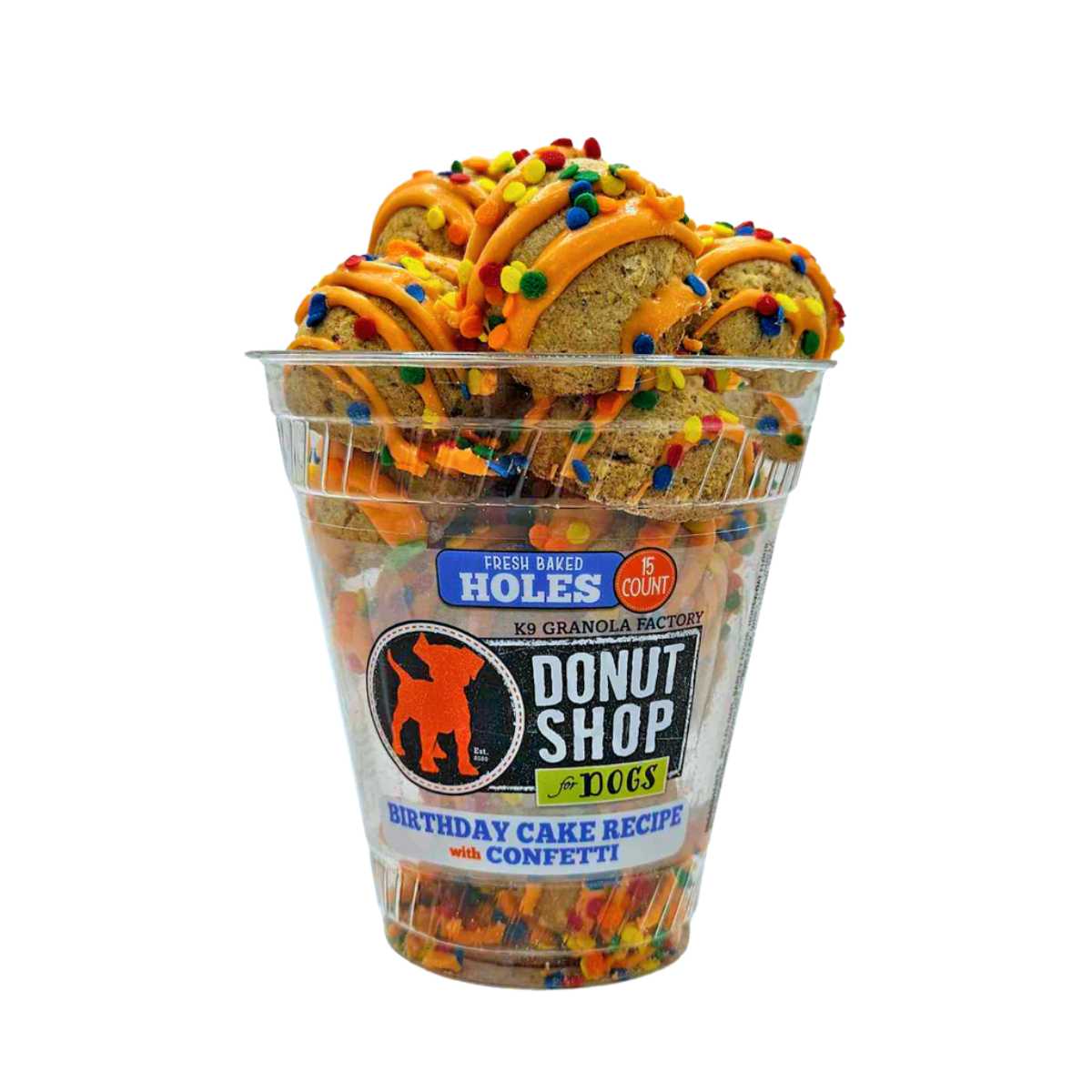 K9 Granola Donut Holes - Birthday Cake- 15 ct Cup