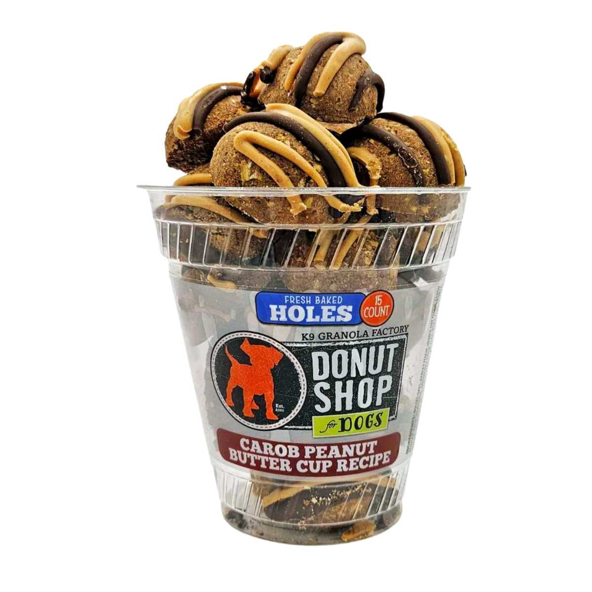 K9 Granola Donut Holes - Carob PB Cup-15 ct Cup
