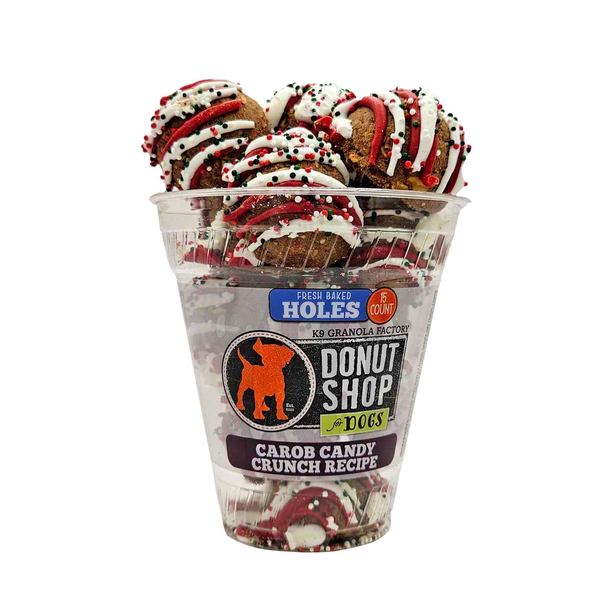 K9 Granola Donut Holes - Carob Candy Crunch-15 ct Cup