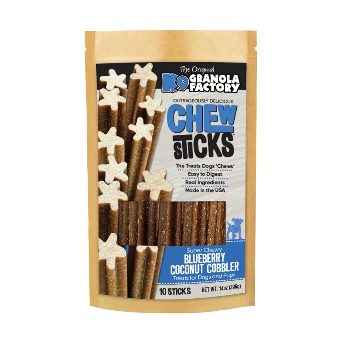 K9 Granola Chew Sticks Blueberry Coconut Cobbler-10 ct