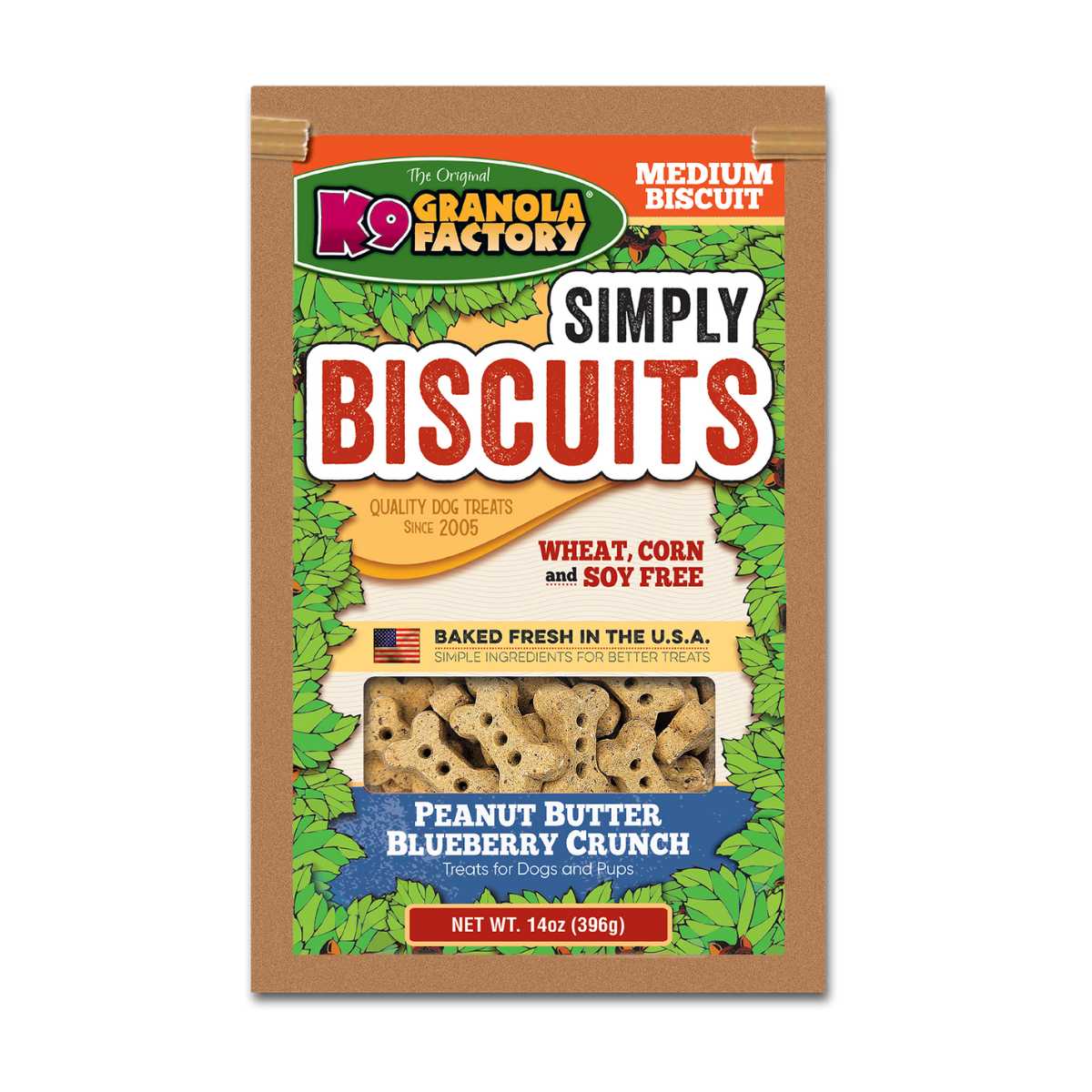 K9 Granola Biscuit Peanut Butter and Blueberry Medium14oz