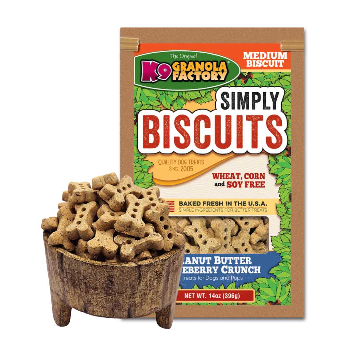 K9 Granola Bulk Biscuit Peanut Butter & Blueberry 12lb
