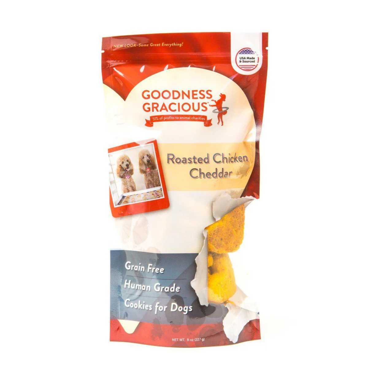 Goodness Gracious Gluten Free Roasted Chicken Cheddar Cookies-8 oz Bag