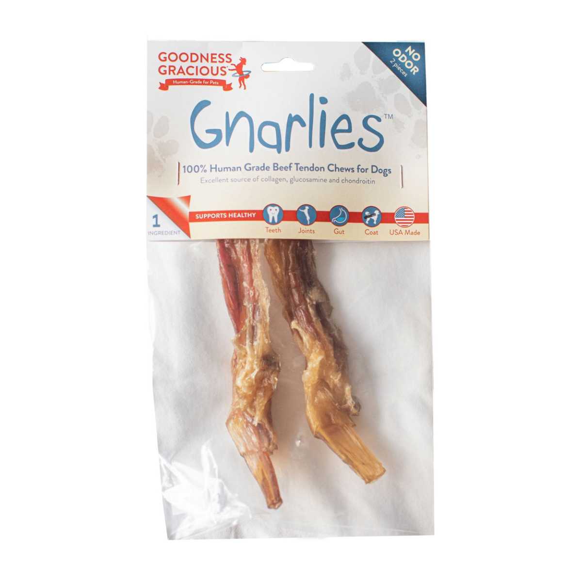 Goodness Gracious Gnarlies Beef Tendon-2 Pack