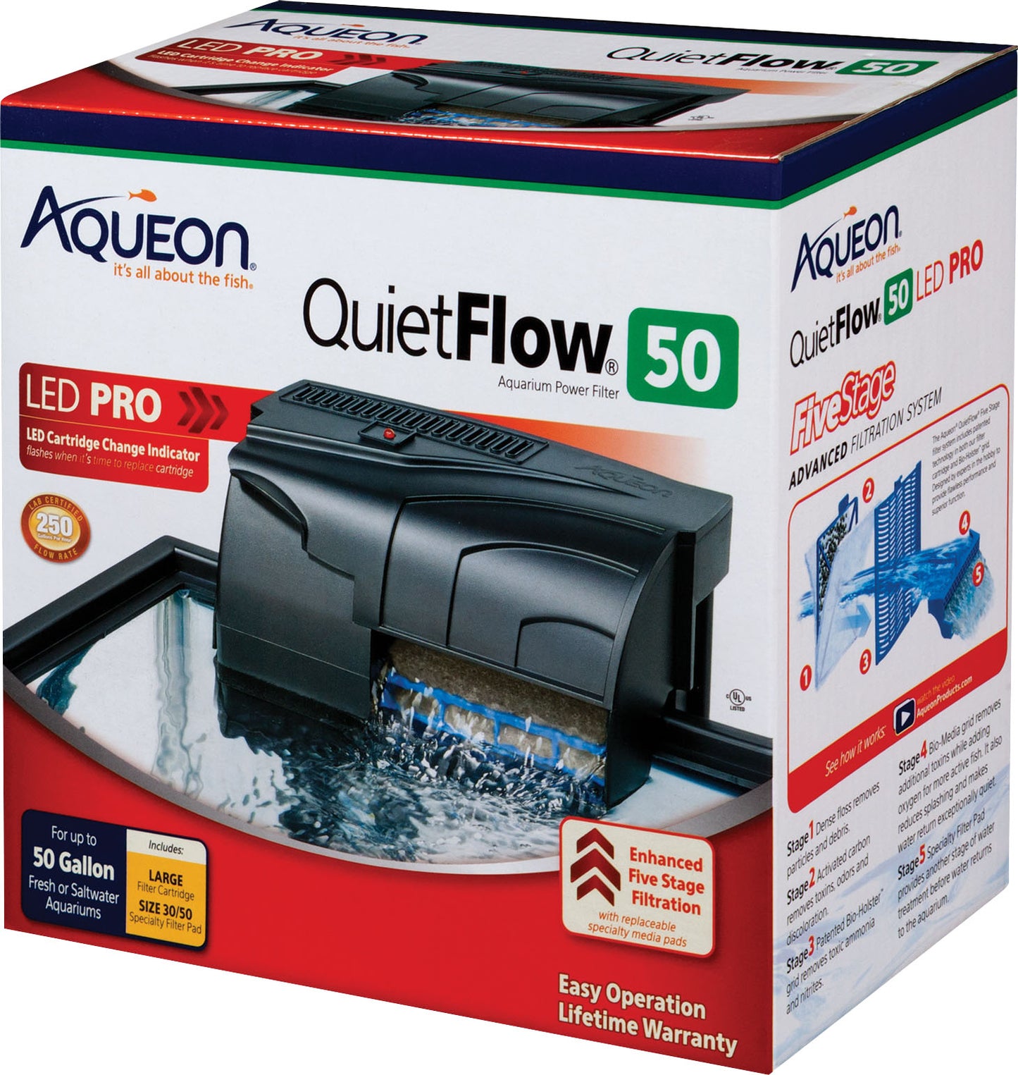 Aqueon Quietflow 50 Led Pro Power Filter