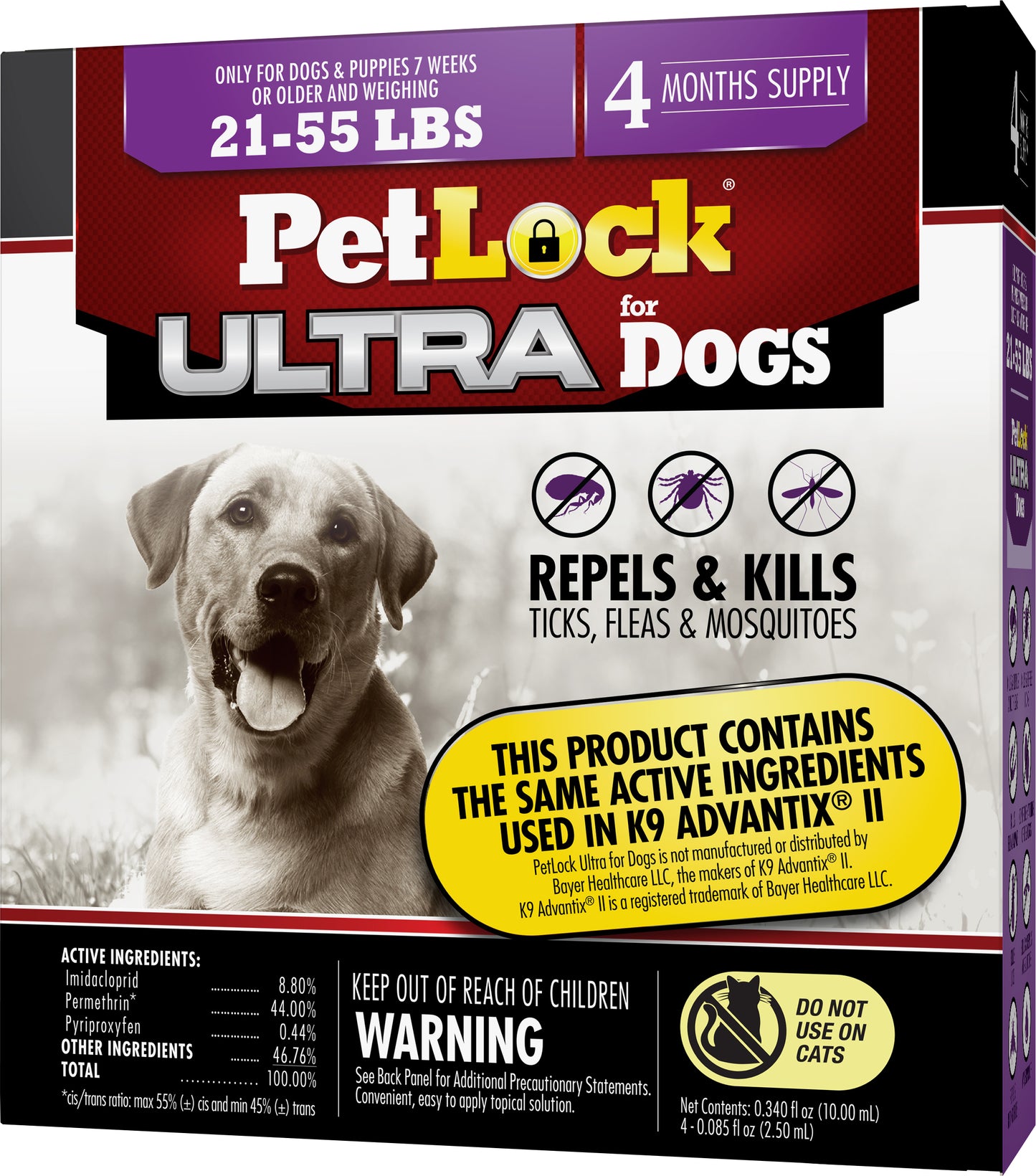Petlock Ultra Flea & Tick Control For Dogs