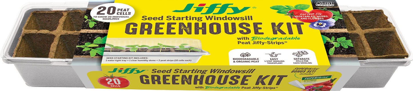 Jiffy Seed Starting Windowsill Greenhouse Kit (Pack Of 14)