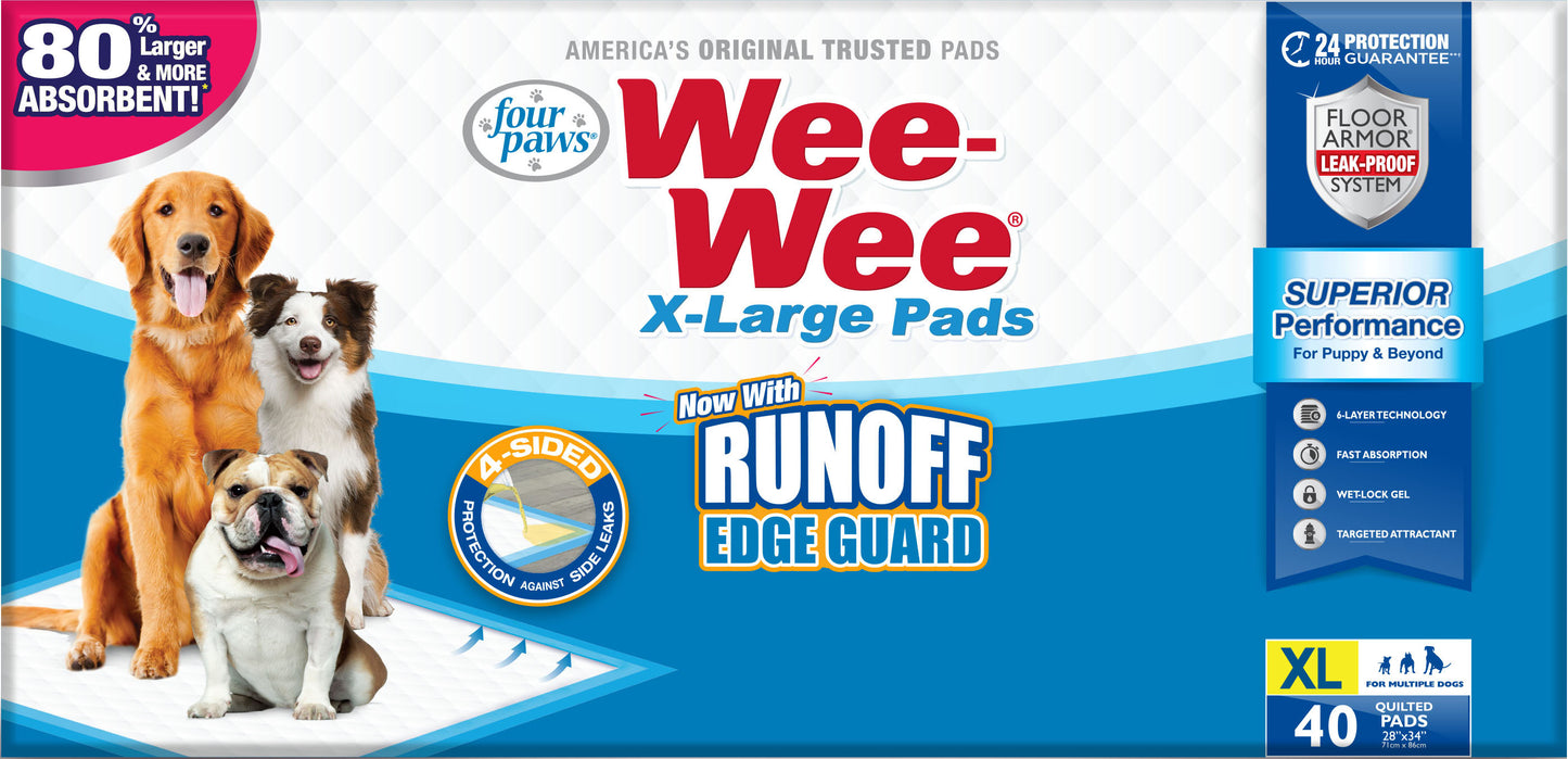 Wee-Wee Pads With Barrier Edge Extra Large