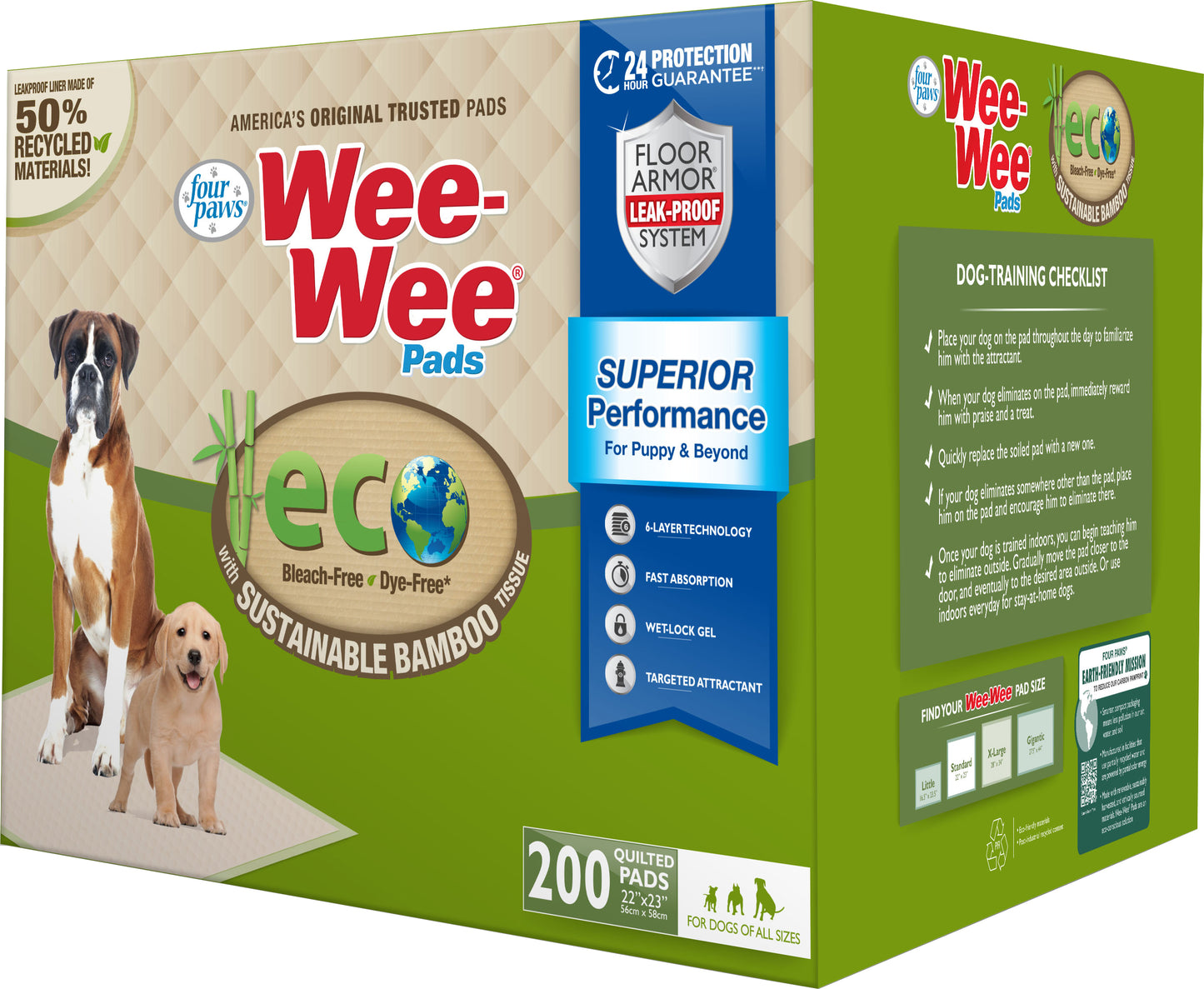 Wee-Wee Eco Pads With Bamboo