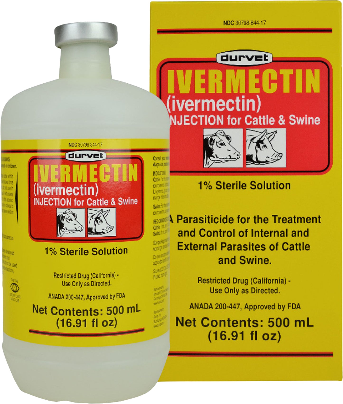 Durvet Ivermectin 1% Injection For Cattle & Swine