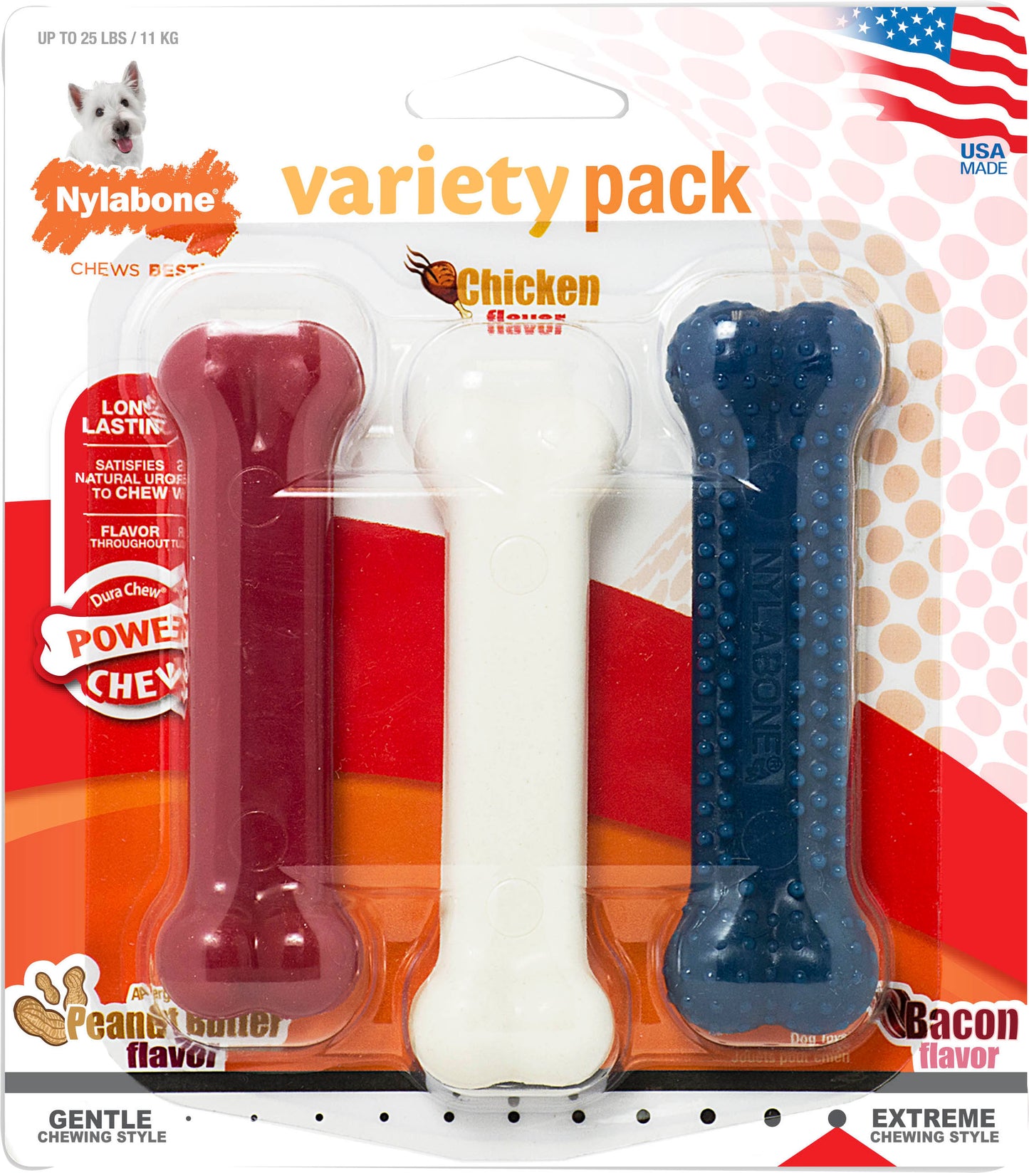 NYLABONE POWER CHEW VARIETY PACK