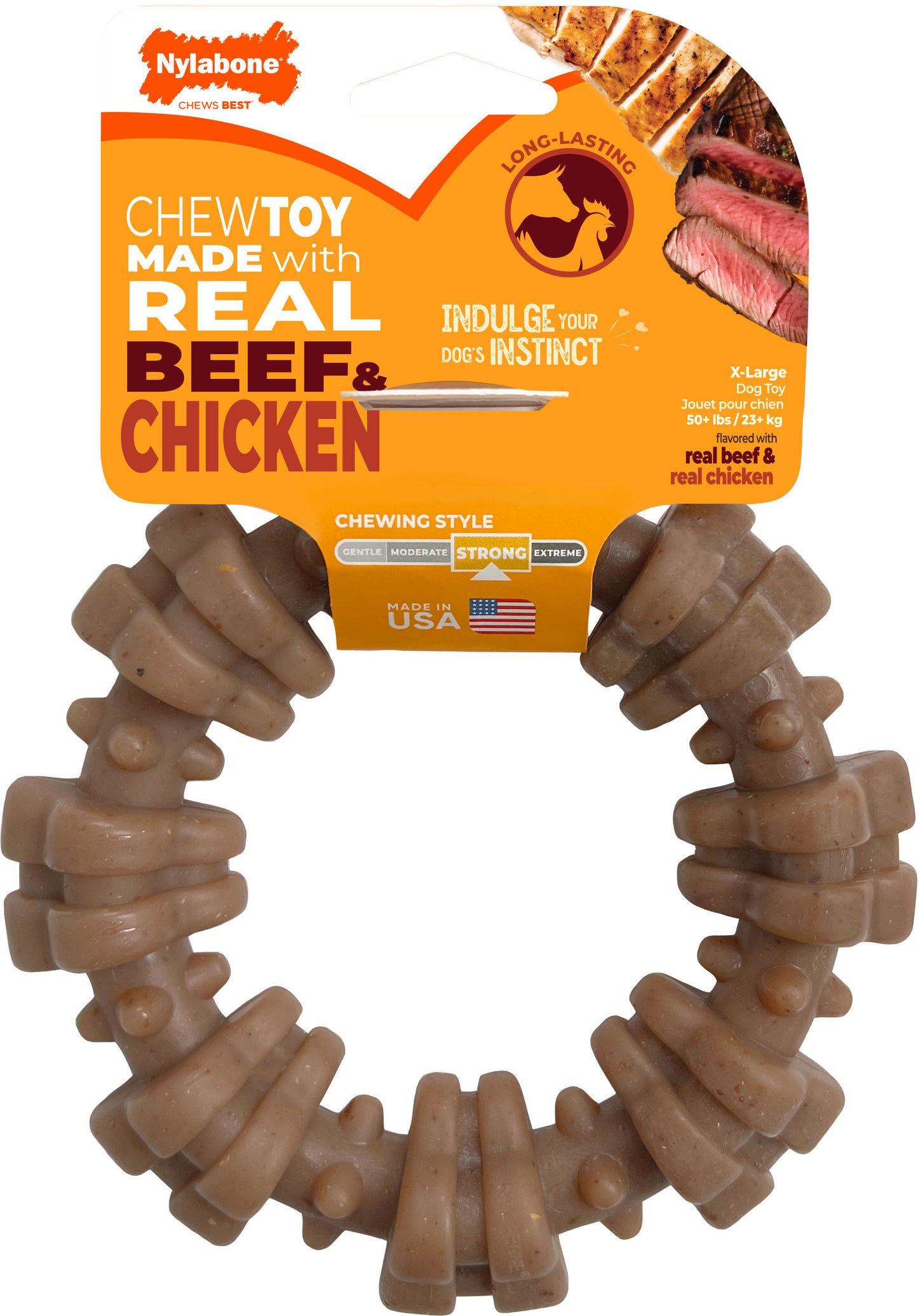 Nylabone Strong Chew Real Ingredient Ring