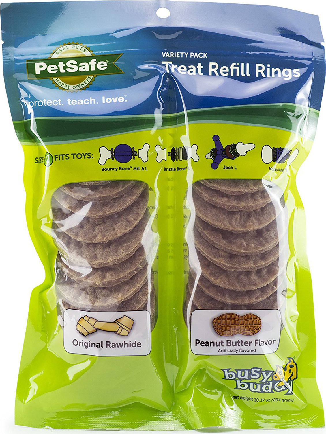 Busy Buddy Natural Rawhide Rings