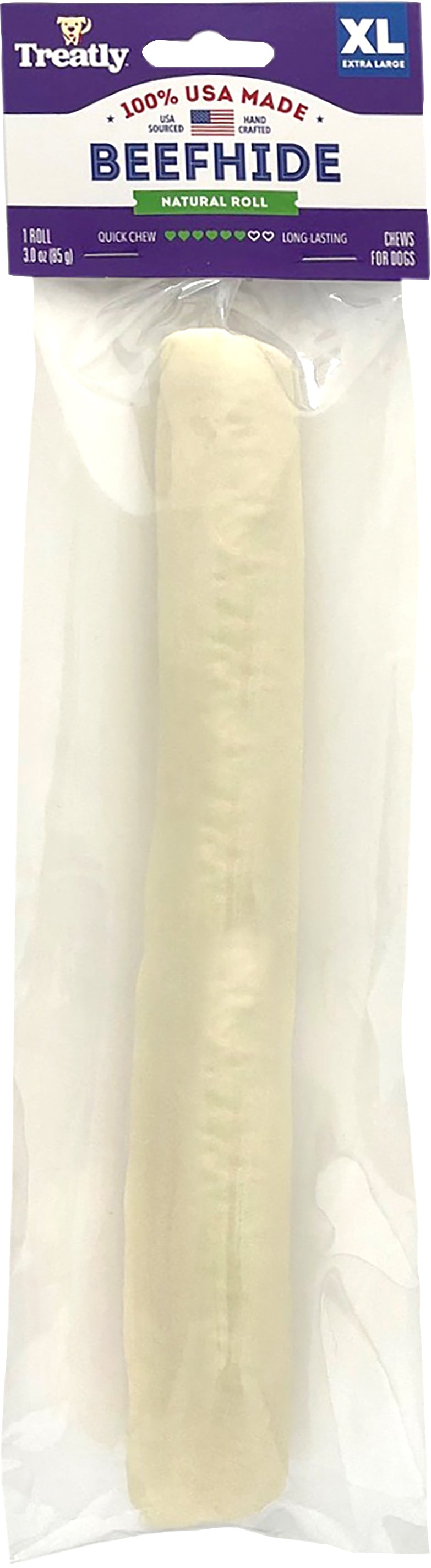 Treatly 100% Usa Beefhide Rolls W/Header Card