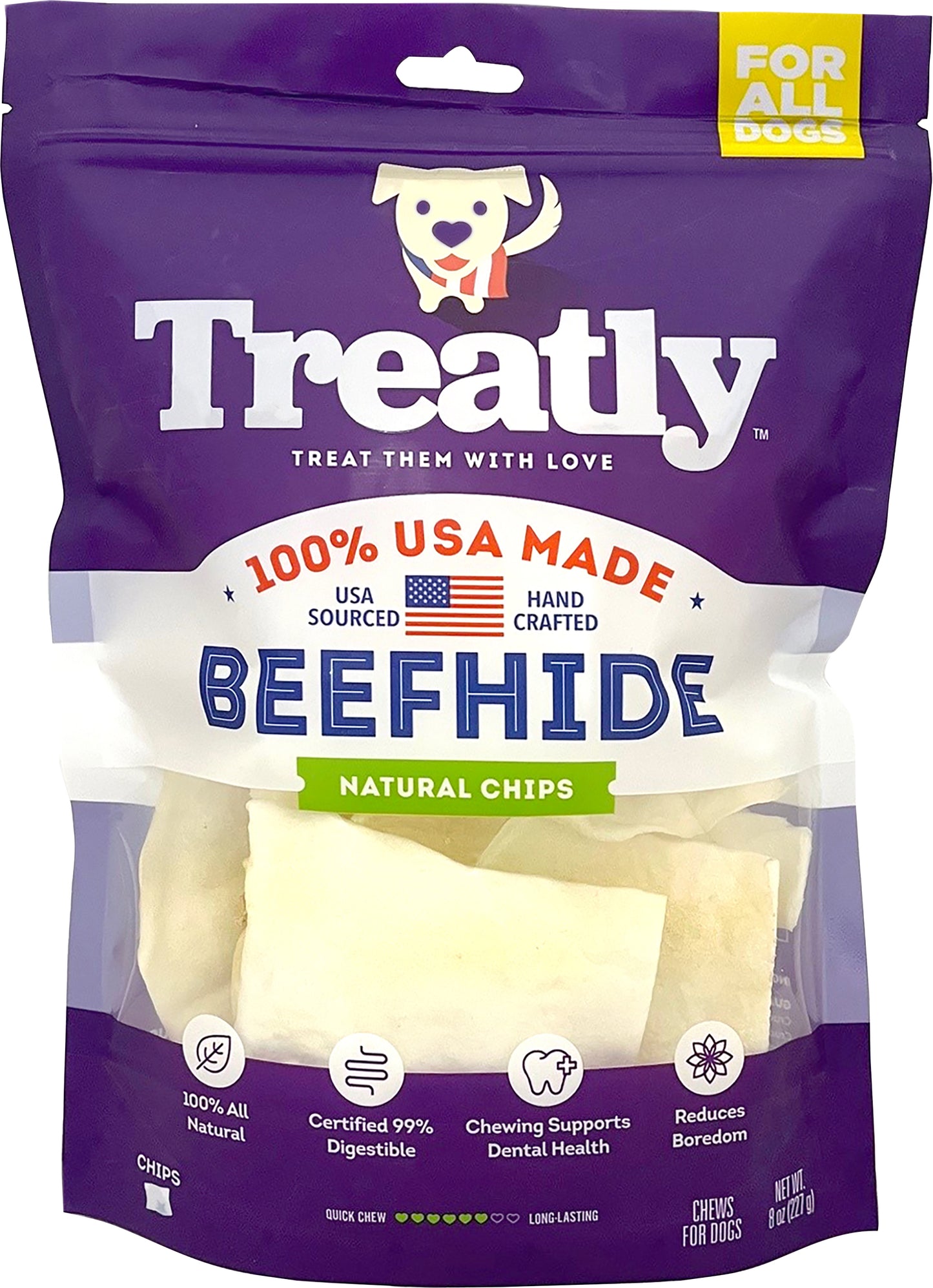 Treatly 100% Usa Beefhide Chips