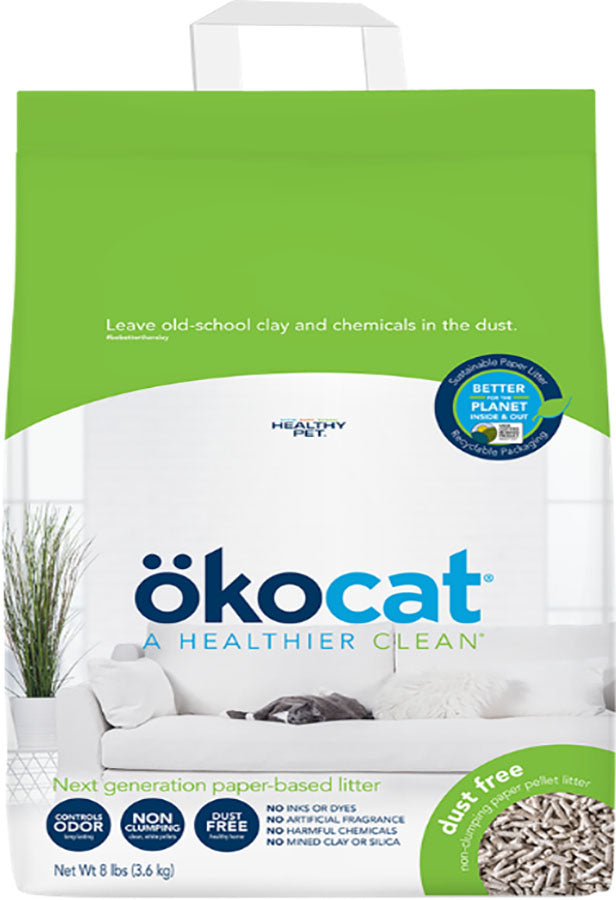 Okocat Dust Free Non-Clumping Paper Pellet Litter