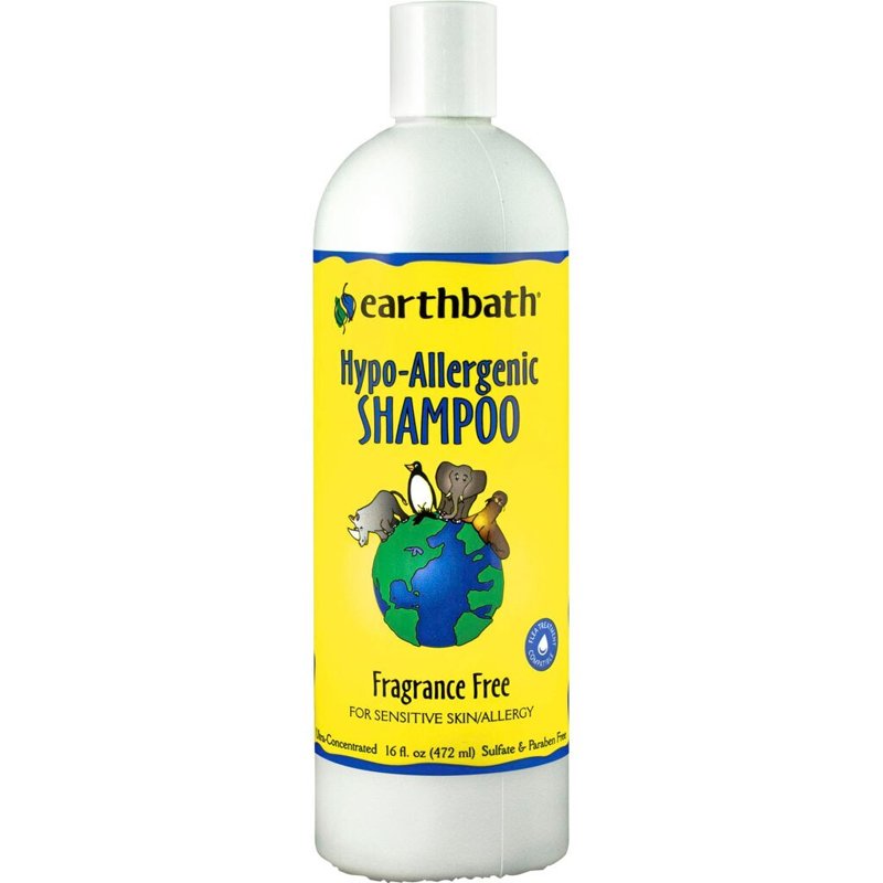 Earthbath Hypoallergenic Dog Shampoo - Pet Shampoo for Sensitive Skin & Allergies, Made in USA - Fragrance Free, 16 oz (Pack of 1)