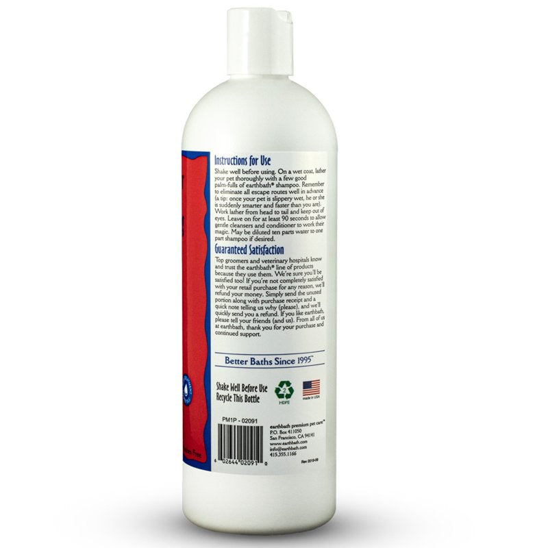 earthbath, Mango Tango 2-in-1 Conditioning Shampoo - Cruelty Free Dog Shampoo and Conditioner, Made in USA, Gentle Dog Conditioner, Best Puppy Shampoo & Puppy Supplies, Safe Dog Wash - 16 Oz (1 Pack)