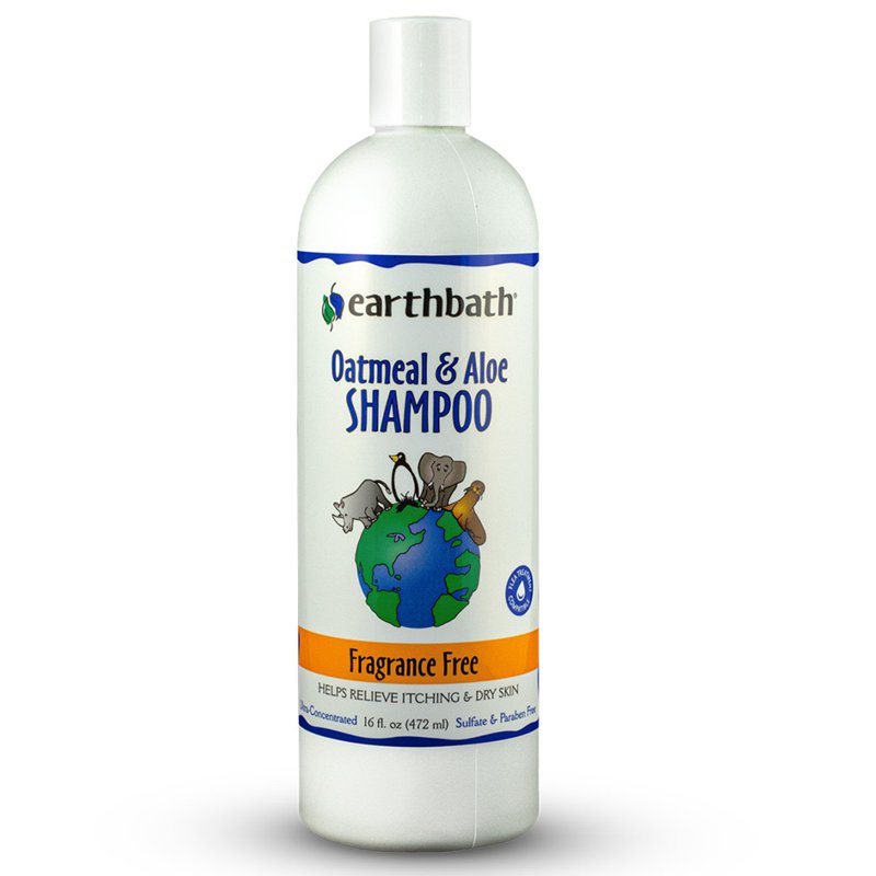 earthbath, Oatmeal & Aloe Dog Shampoo - Oatmeal Shampoo for Dogs, Itchy, Dry Skin Relief, Dog Wash, Made in USA, Cruelty Free, Fragrance Free Pet Shampoos - 16 Oz (1 Pack)