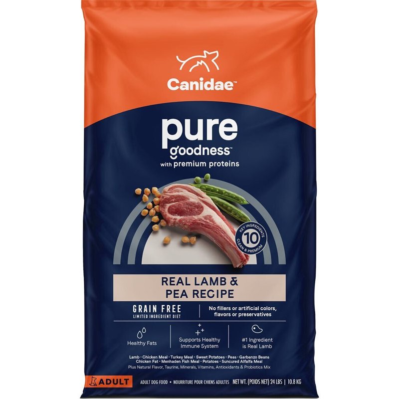 Canidae Pure Real Lamb & Pea Recipe Adult Dry Dog 22 LB