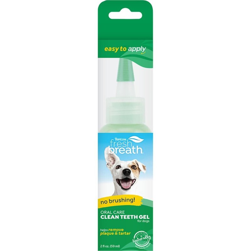 TropiClean Clean Teeth Gel for Dogs | Dog Dental Care | Dog Toothpaste | Breath Freshener | Easy Teeth Cleaning | Made in The USA | 2 oz.