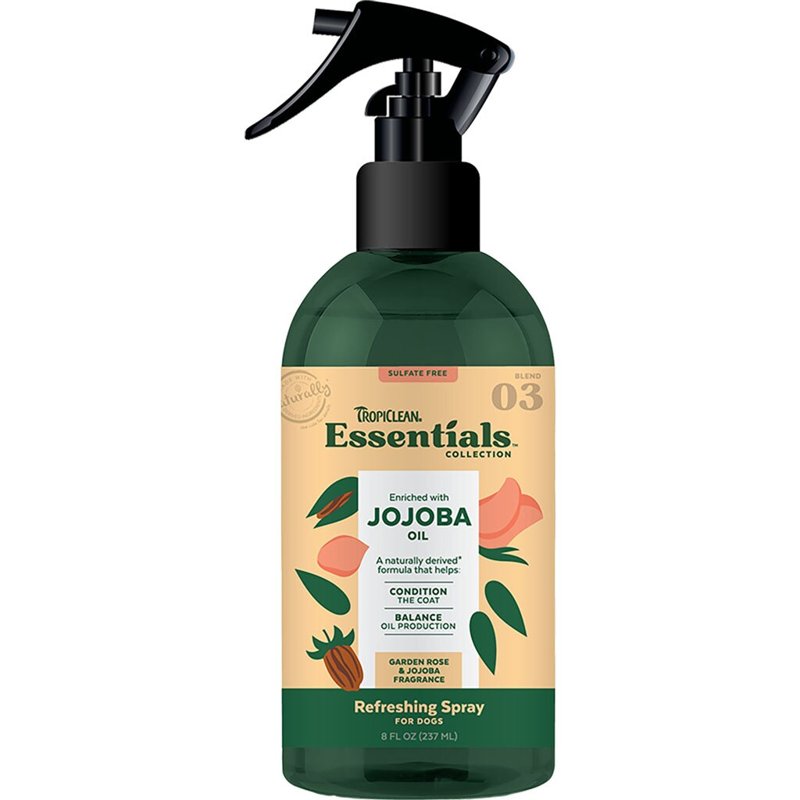 TropiClean Essentials Jojoba Oil Cologne & Deodorizing Spray | Condition The Coat | Balance Oil Production | Derived from Natural Ingredients