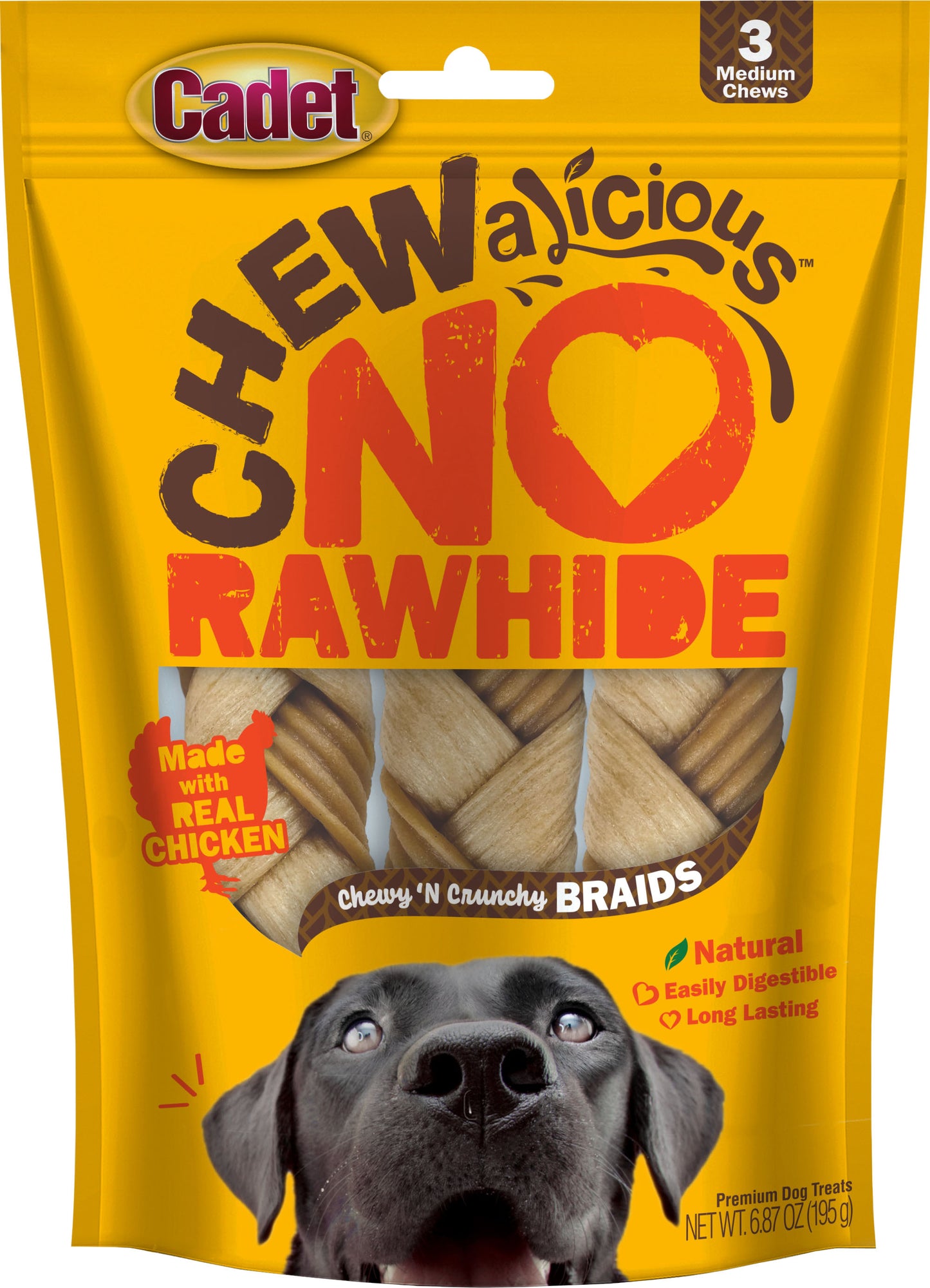 Cadet Chewalicious Rawhide-Free Braids