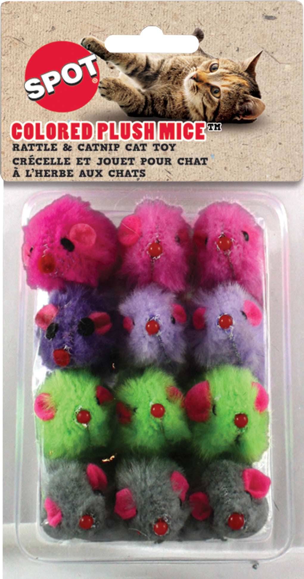 Spot Plush Mice Rattle & Catnip