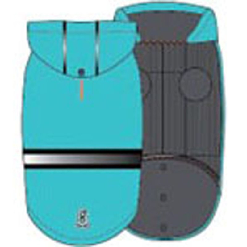Reflective Hooded Raincoat for Dogs (Baby Blue, XL)