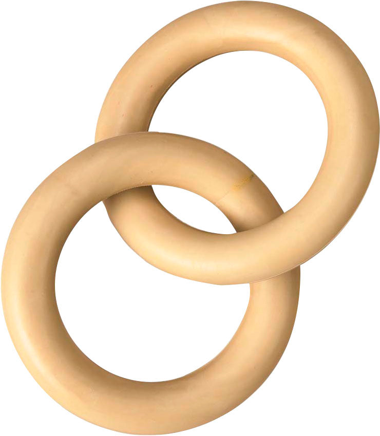 LOVE THE EARTH NATURAL RUBBER DOUBLE RING DOG TOY