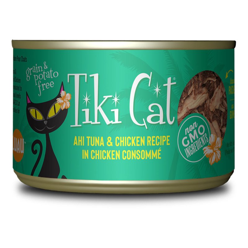 Tiki Cat & Tiki Dog, Luau Tuna Chicken-Hookena Pet Food, 2.8 Ounce Single Pack