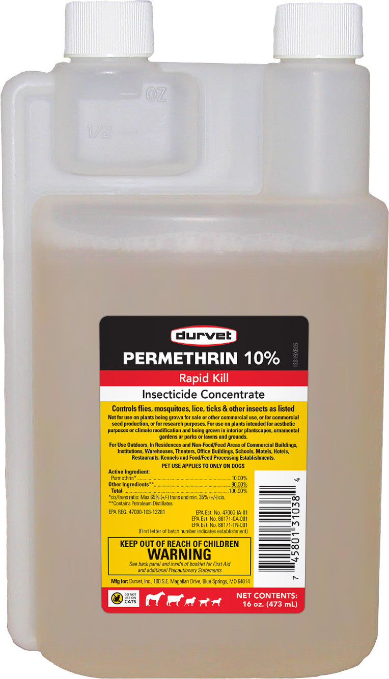 Durvet Permethrin 10% Rapid Kill Insecticide Conc