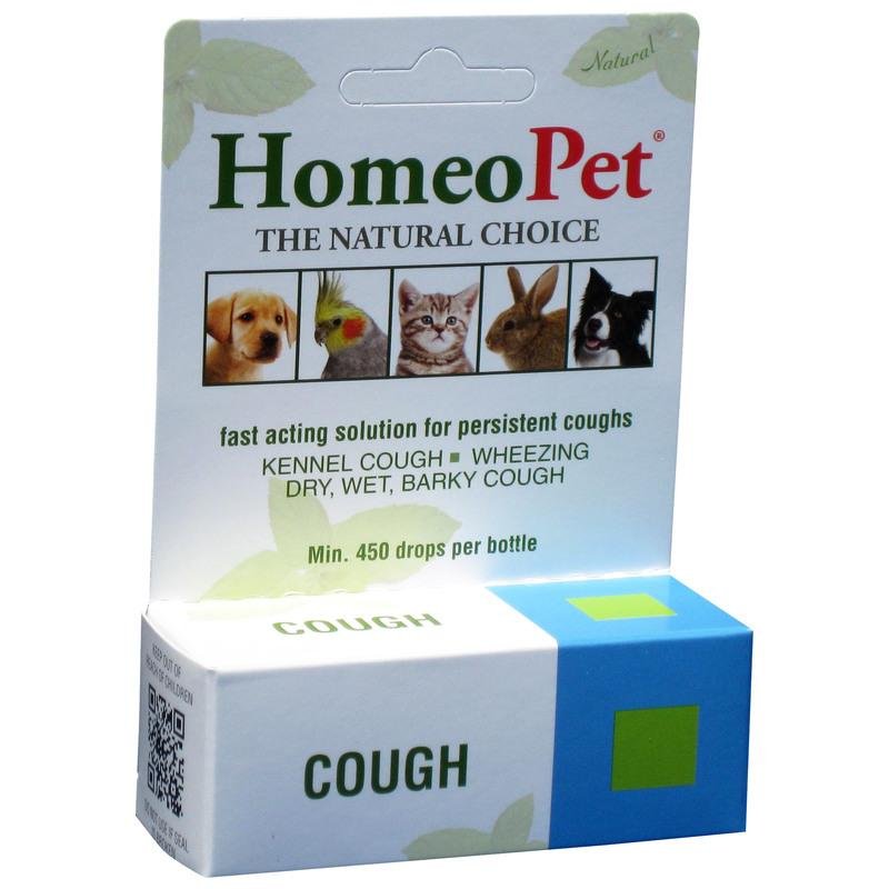 HomeoPet Cough, Gentle Natural Cough Medicine for Dogs, Cats, and Small Pets, Cat and Dog Cough Medicine, 15 Milliliters