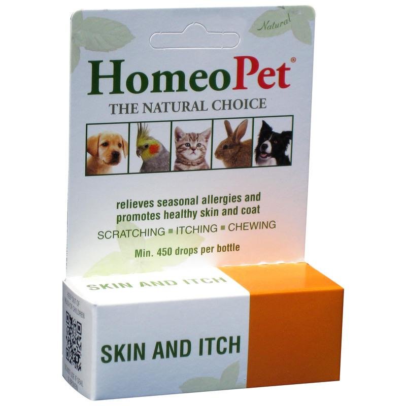 HomeoPet Skin and Itch, Safe and Natural Itch Relief for Dogs and Cats, Coat and Skin Soother for Pets, 15 Milliliters