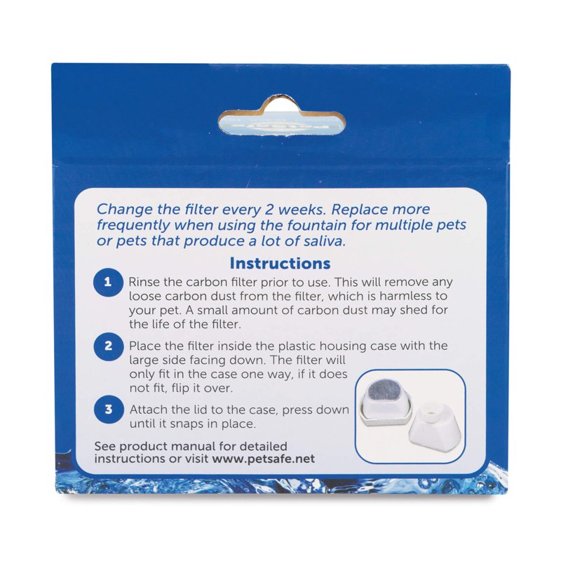 PetSafe Drinkwell Replacement Carbon Filters, Dog and Cat Ceramic Water Fountain Filters, 4-Pack