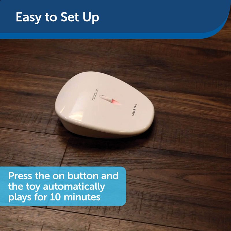 PetSafe Laser Tail Cat Toy - Fun and Safe Laser Light Game for Cats - Hands Free Play